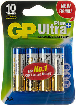 Батарейки GP Ultra Plus 15AUPHM-2UE4 LR-06/блістер 4шт (10)(80)