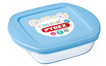 Форма для запікання "Pyrex Baby Blue" 14x12x4см 0.35л скло квадр. №75385(3)