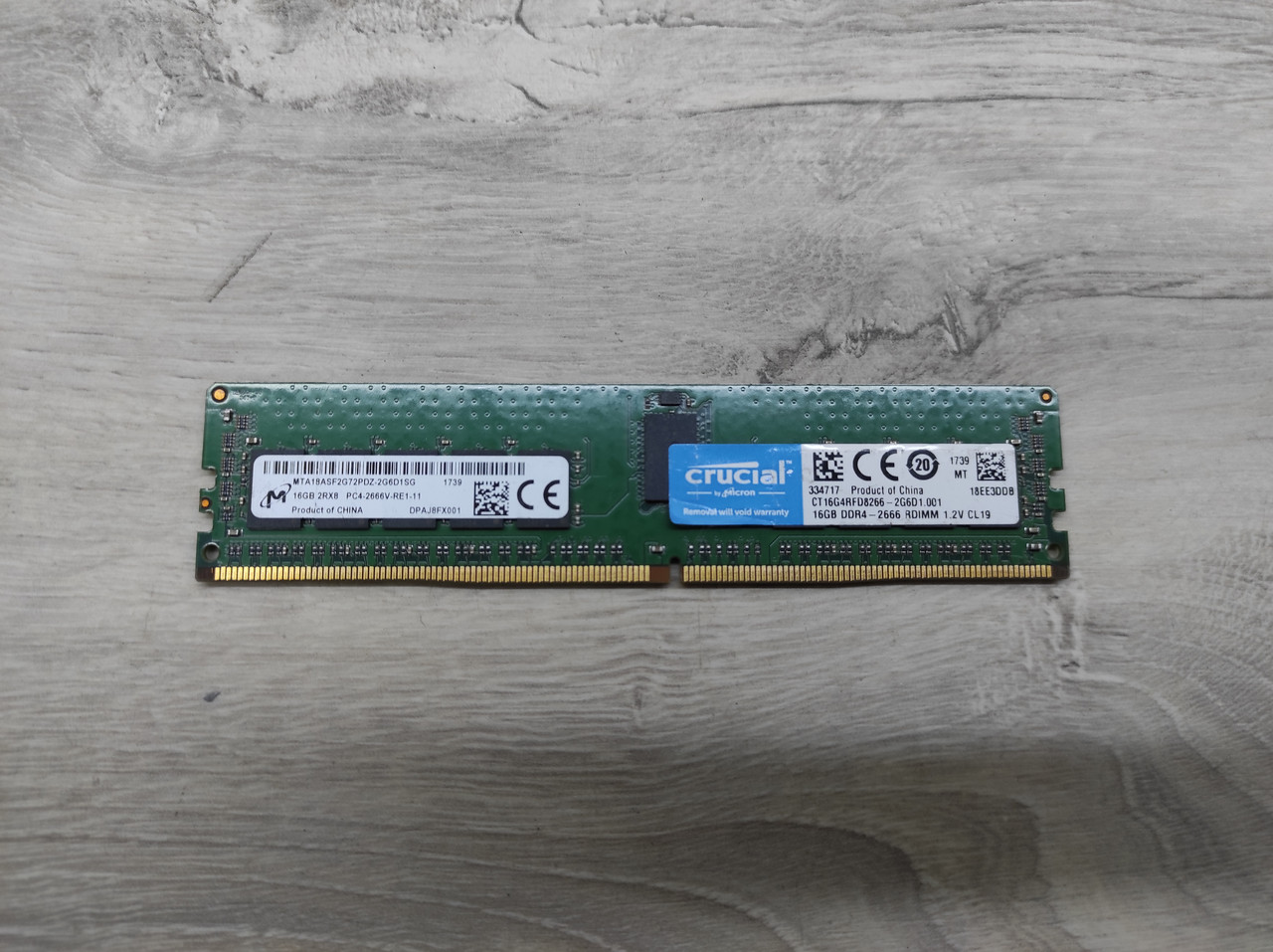 Серверная оперативная память Crucial DDR4 16Gb ECC REG