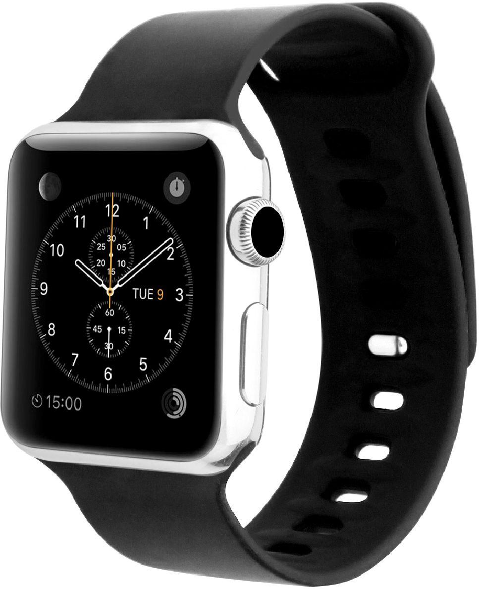 Силіконовий ремінець Promate Rarity-42ML для Apple Watch 42-44 мм Black (rarity-42ml.black)