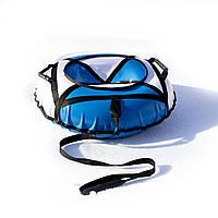 Тюбінг надувні санки ватрушка d 100 см серія Прокат Посилена Біло - Блакитного кольору для дітей і дорослих