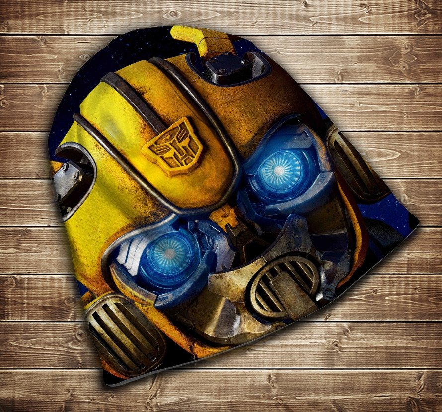 Шапка з 3D принтом-Трансформери Bumblebee Face 50-52, фото 1