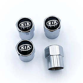 Захисні ковпачки на ніпеля KIA (КИА) 4 шт Хром