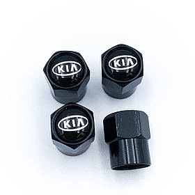 Захисні ковпачки на ніпеля KIA (КИА) 4 шт Чорні