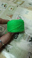 Акрилова нитка для вишивки. 5 г. Колір — салатовий