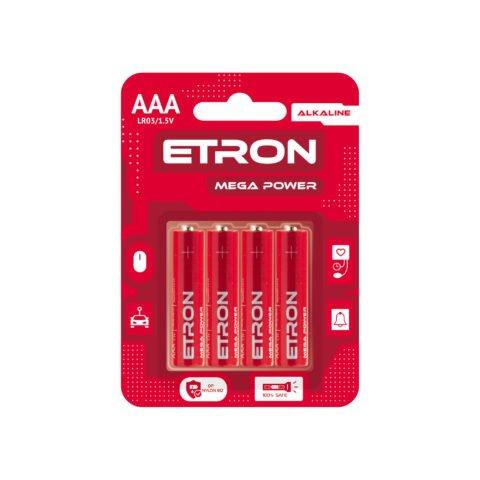 Батарейки ETRON Mega Power AAA (LR03) 4 шт.