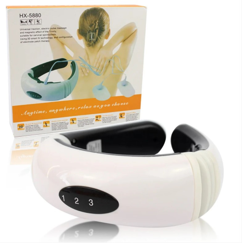 Електростимулятор масажер для шиї фізіотерапія Cervical vertebra Neck Massager, фото 1