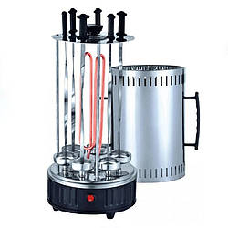 Электрошашлычница на 6 шампурів Шашличниця помічниця електрична для шашлику Барбекю гриль для БАРБЕКЮ