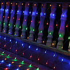 Новорічна гірлянда сітка на вікно LED 120 діодів 1,5х1.5м: 4 кольори в асортименті, фото 2