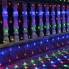 Новорічна гірлянда сітка LED 120 діодів 1,5х1.5м на вікно: 4 кольори в асортименті, фото 6