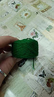 Акрилова нитка для вишивки. 5 г. Колір зелений