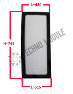 Скло бічне заднє ліве JM 804/ДТЗ 804 (h=766, L=515х480)