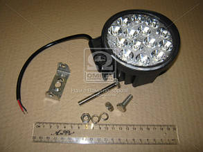 Фара LED кругла 42W, 14 ламп, 116*137,5 мм, вузький промінь DK B2-42W-B-SL