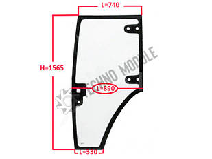 Скло дверей лівого JM804/ДТЗ 804 (нов.) (h=1565, L=740х890х330)