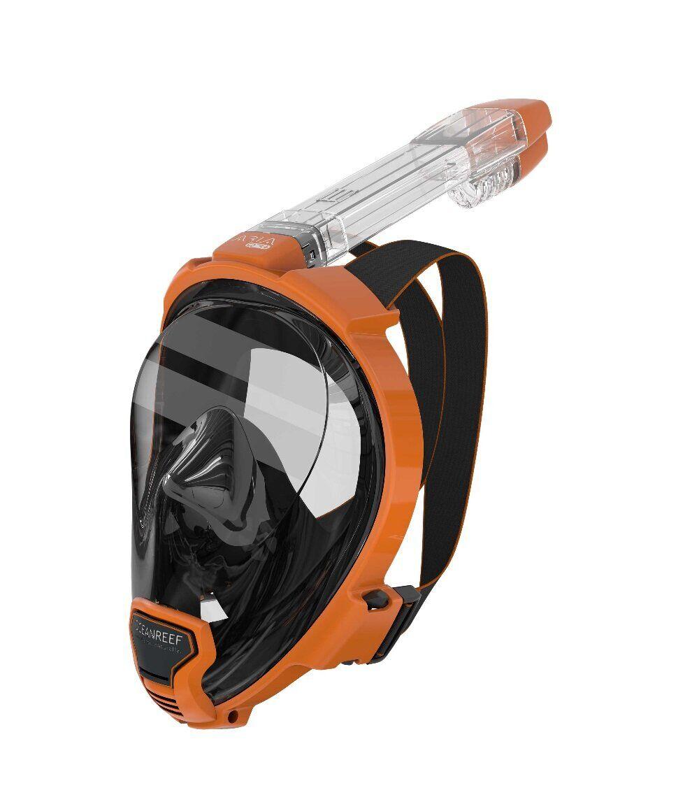 Маска для дайвінгу, повна маски для снорклінга, маска для пірнання Ocean Reef, підводний маска помаранчева, фото 1