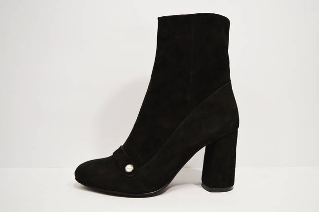 Черевики на підборах Nivelle 8015 чорні замша 38, фото 1