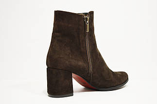 Черевики з натуральної замші Nivelle 5404 шоколад 36, фото 3