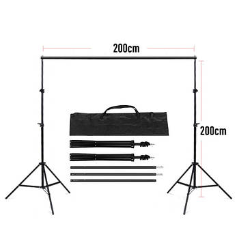 2*2м Тримач-Креплення фото фону "Ворота" Перекладина + стійки" VISICO VS-B804 (тримач) для фонів