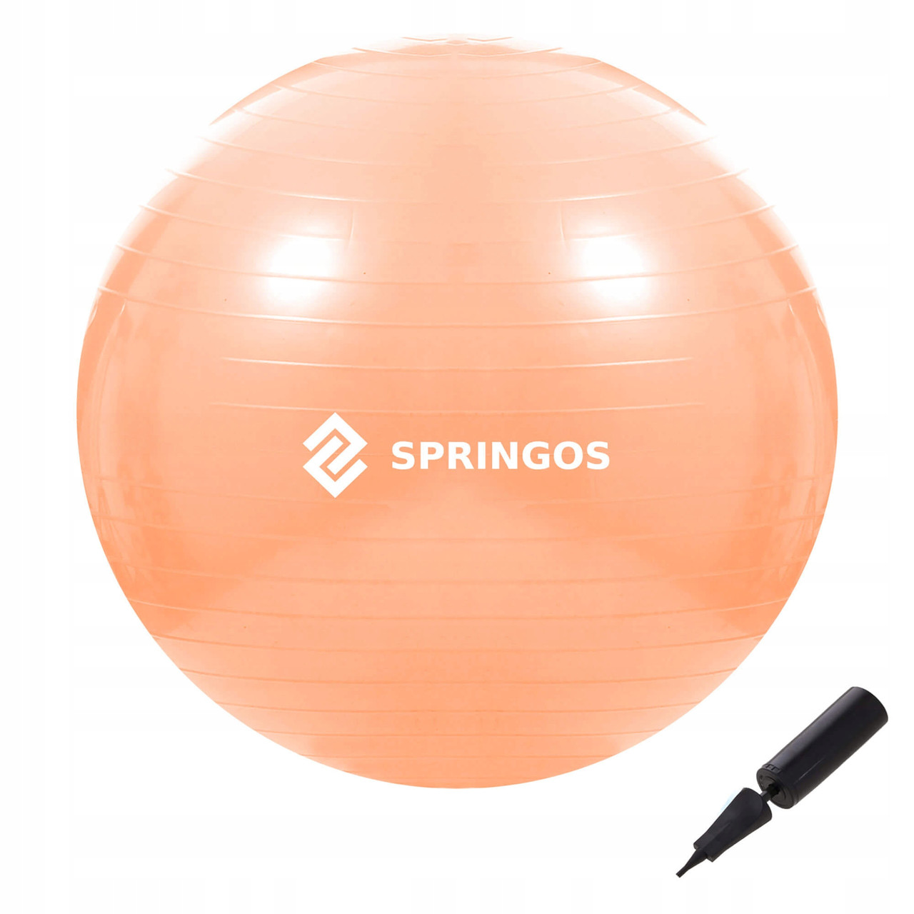 М'яч для фітнесу (фітбол) Springos 55 см Anti-Burst FB0010 Orange