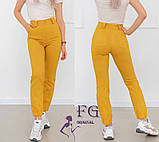 Жіночі стрейчеві штани, гірчичного кольору 024 У / 03, фото 2