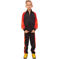 Костюм спортивний дитячий (розмір 26-32, чорний з оранжевим)