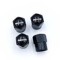 Захисні ковпачки на ніпеля AMG Mercedes Benz (Мерседес) 4 шт Чорні, фото 4