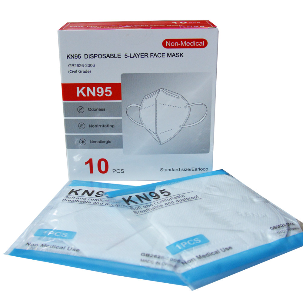 Маска захисна  KN95 БЕЗ КЛАПАНА (10шт/упак)  ПТ-9668
