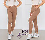 Стрейчеві жіночі штани бежевого кольору 024 В / 04, фото 4