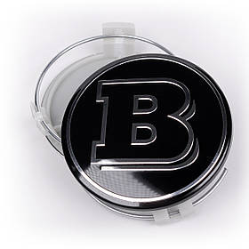 Ковпачки (заглушки) на литі диски BRABUS Mercedes Benz (Мерседес) 75 мм Чорні