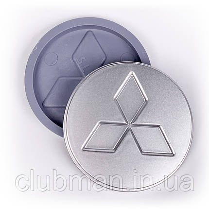 Ковпачки (заглушки) в литі диски MITSUBISHI (Мітцубісі) 55 мм Сірий-металік (MR244232), фото 3
