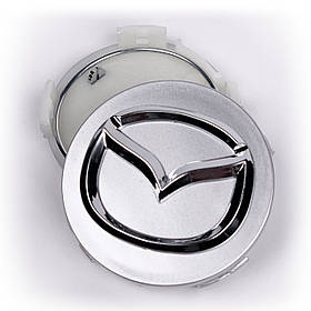 Ковпачки (заглушки) в литі диски MAZDA (Мазда) 57 мм Сріблясті