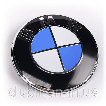 Емблема BMW БМВ 82 мм значок бмв E39 E53 E60 E46 E36 E34 E90 E65 E66 E70 Значок на капот, багажник, фото 1