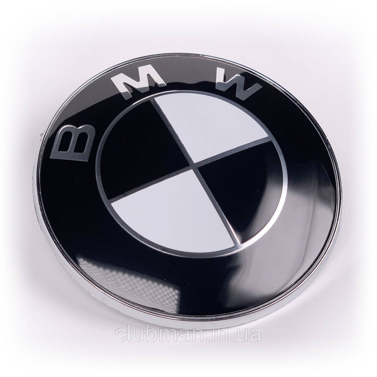 Емблема BMW БМВ 74 мм (чорно-біла) значок бмв E82 E90 E46 E93 E85 Значек на капот багажник