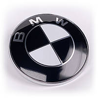 Эмблема БМВ BMW 82 мм (черно-белая) значок бмв E39 E53 E60 E46 E36 E34 E90 E65 E66 E70 Значек капот багажник