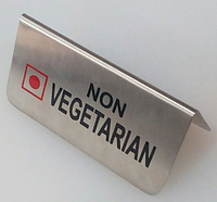 Табличка"NON VEGETARIAN"нержавеющая L 120 мм (шт)