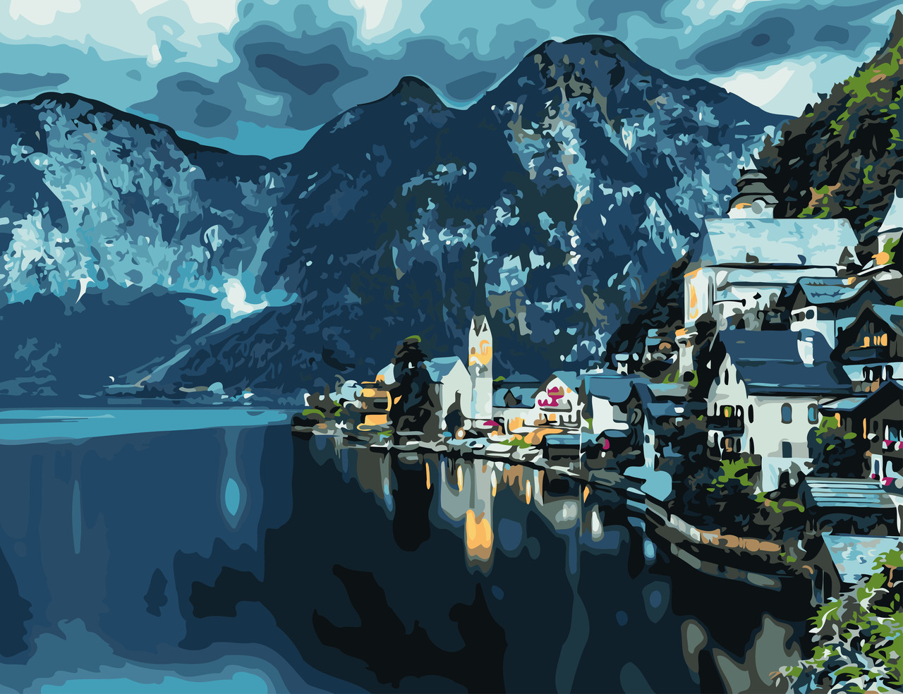 Художній творчий набір, картина за номерами Австрійський берег, 65x50 см, «Art Story» (AS0834)