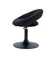 Стілець Holy (Холі) BK — Base чорний B-1011 велюр (бархіт) на чорній опорі млинця, фото 4