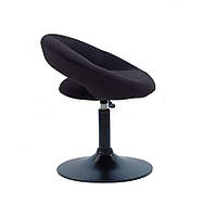 Стілець Holy (Холі) BK — Base чорний B-1011 велюр (бархіт) на чорній опорі млинця, фото 5