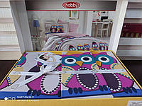Полуторный комплект постельного белья с совами, Hobby, Linda Lila, Турция