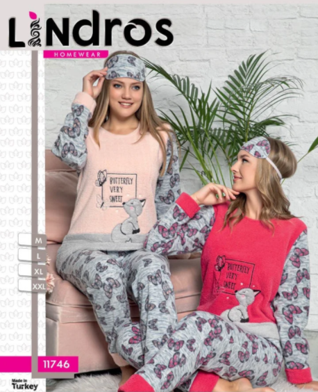 Жіноча турецька тепла піжама Lindros friends forever