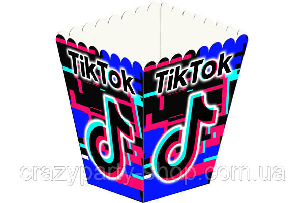 Коробочка для попкорну солодощів Тік ток, фото 1