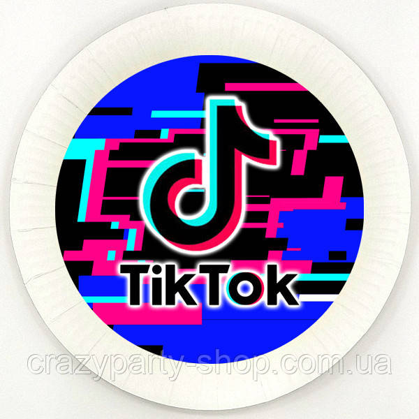 Тарілочка святкова одноразова Тік Ток