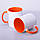 Чашка для сублімації кольорова всередині і ручка 330 мл (помаранчева), фото 2