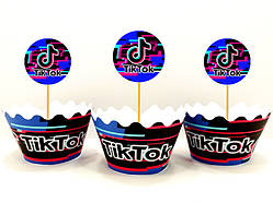 Топпер і обгортка для капкейків ТікТок