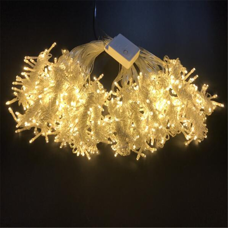 Светодиодная гирлянда штора LED 156 лампочек с коннектором: размер 2х1,5м, теплый белый цвет - фото 9 - id-p1288484450