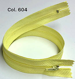 Блискавка плательні Світло жовтий 50см Тип3 спіральна нераз'емна