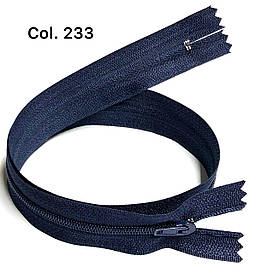 Блискавка плательні Темно синій 50см Тип3 спіральна нераз'емна