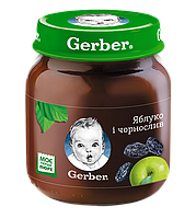 Пюре GERBER "Яблоко и чернослив", 130г