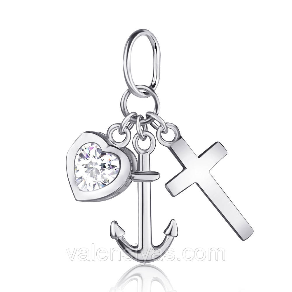 Підвіска срібна — Вера, Надія, Любов