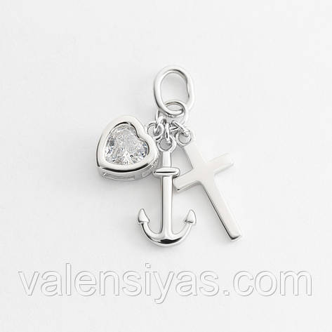 Підвіска срібна — Вера, Надія, Любов, фото 2